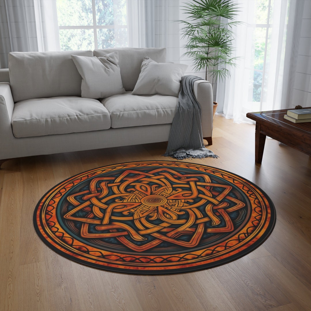 Celtic Knot Rug Intricate Design Perfect for Home Décor & Etsy
