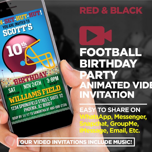 Arizona Cardinals Birthday Invitation - Etsy