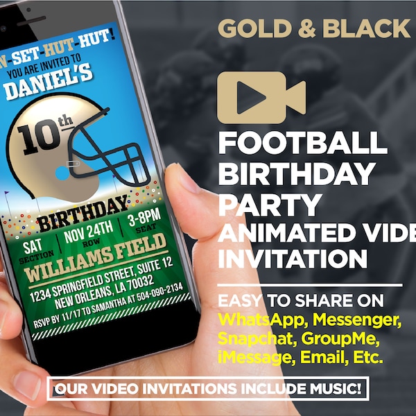 New Orleans Saints Birthday Party Invitations - Etsy