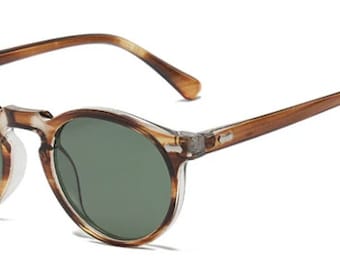 Klassische runde polarisierte Sonnenbrille Damen Herren Tea Lens Outdoor Driving Shades Vintage Sonnenbrille