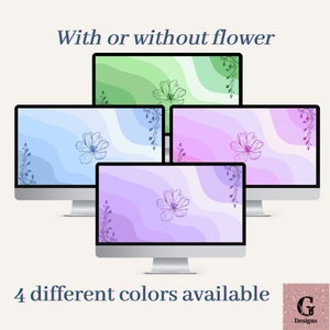 Boho Desktop Wallpaper, Minimalist laptop background, Digital Download, Computer, Mac, Windows PC background, Cute floral windows wallpapers
