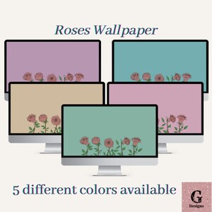 Roses Desktop Wallpaper,Minimalist Desktop Wallpapers,Digital Desktop Wallpaper,Rose background,Mac floral wallpaper,Desktop Background 2023