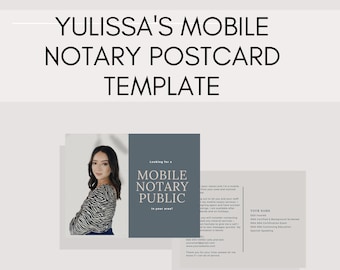 Mobile Notary Public Postcard