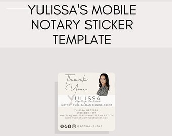 Mobile Notary Marketing Sticker Template