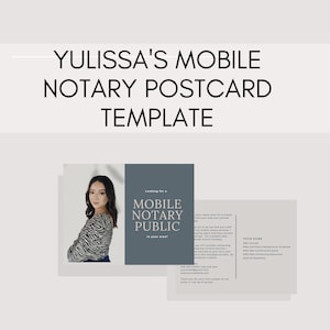 Mobile Notary Public Postcard