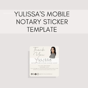 Mobile Notary Marketing Sticker Template