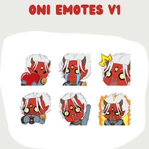 DBD Oni Emotes | Twitch emotes pack | Dead By Daylight | Discord | Youtube | Emotes | Cute Chibi emotes | Streamers | Oni | Twitch | DBD