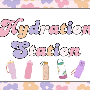 Retro Groovy Hydration Station Poster - Etsy