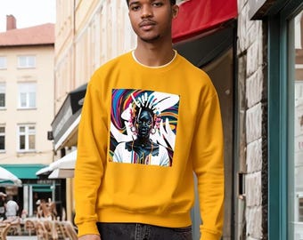 Sudadera African Queen Color Splash: Sudadera con estampado gráfico