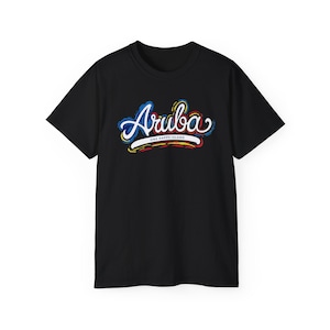 Aruba Color Splash T-Shirt: Lebendiges Karibik Insel Pride Tee