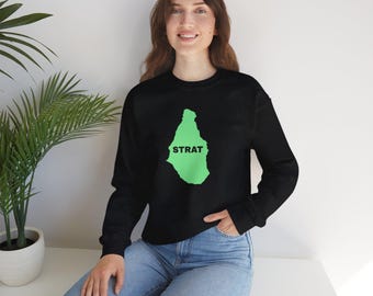 Strat Island Green Sweatshirt: Unisex Comfort Crewneck