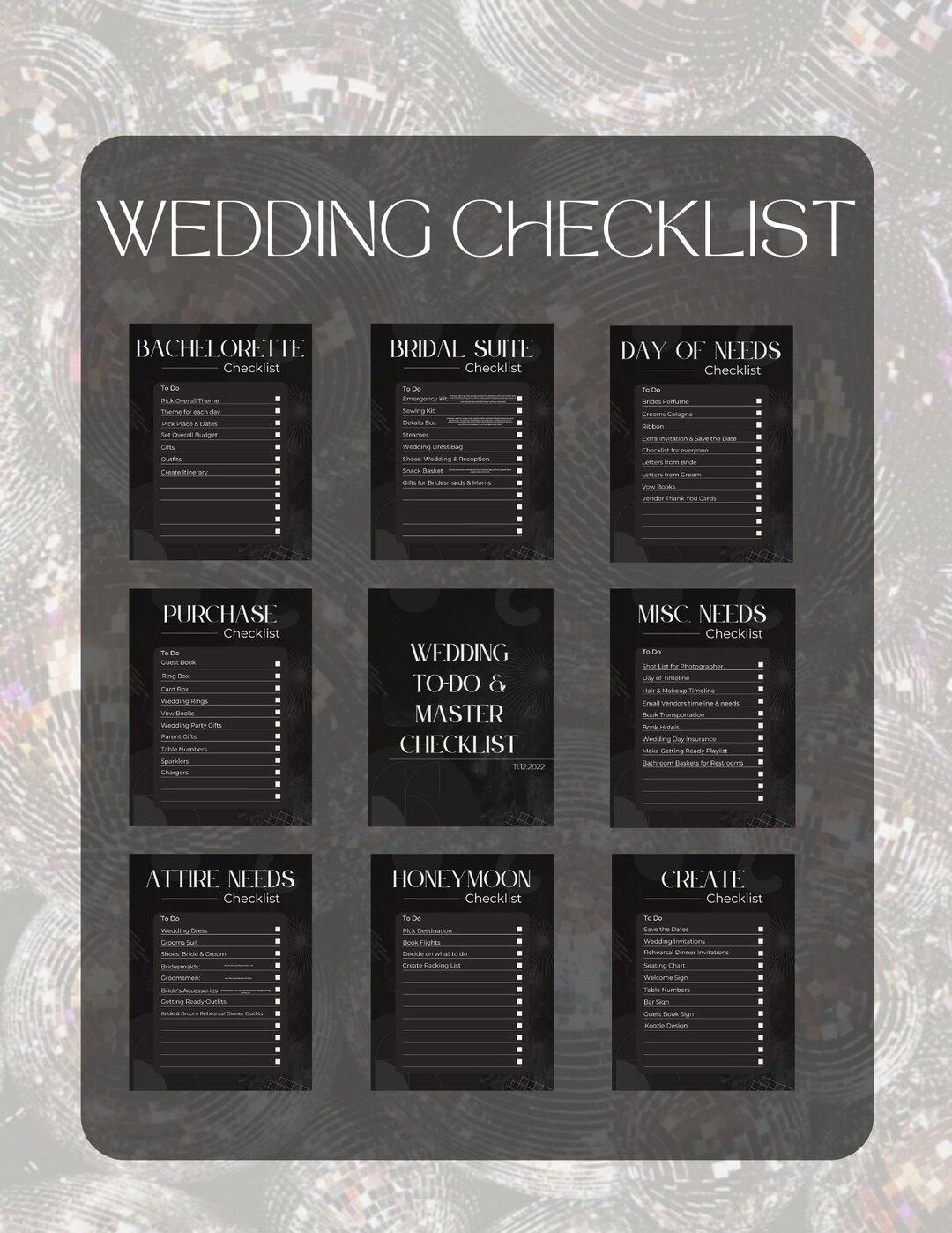 Gorgeous Wedding To Do Checklists Scene Illustration Gorgeous Wedding To Do Checklists Scene Illustration