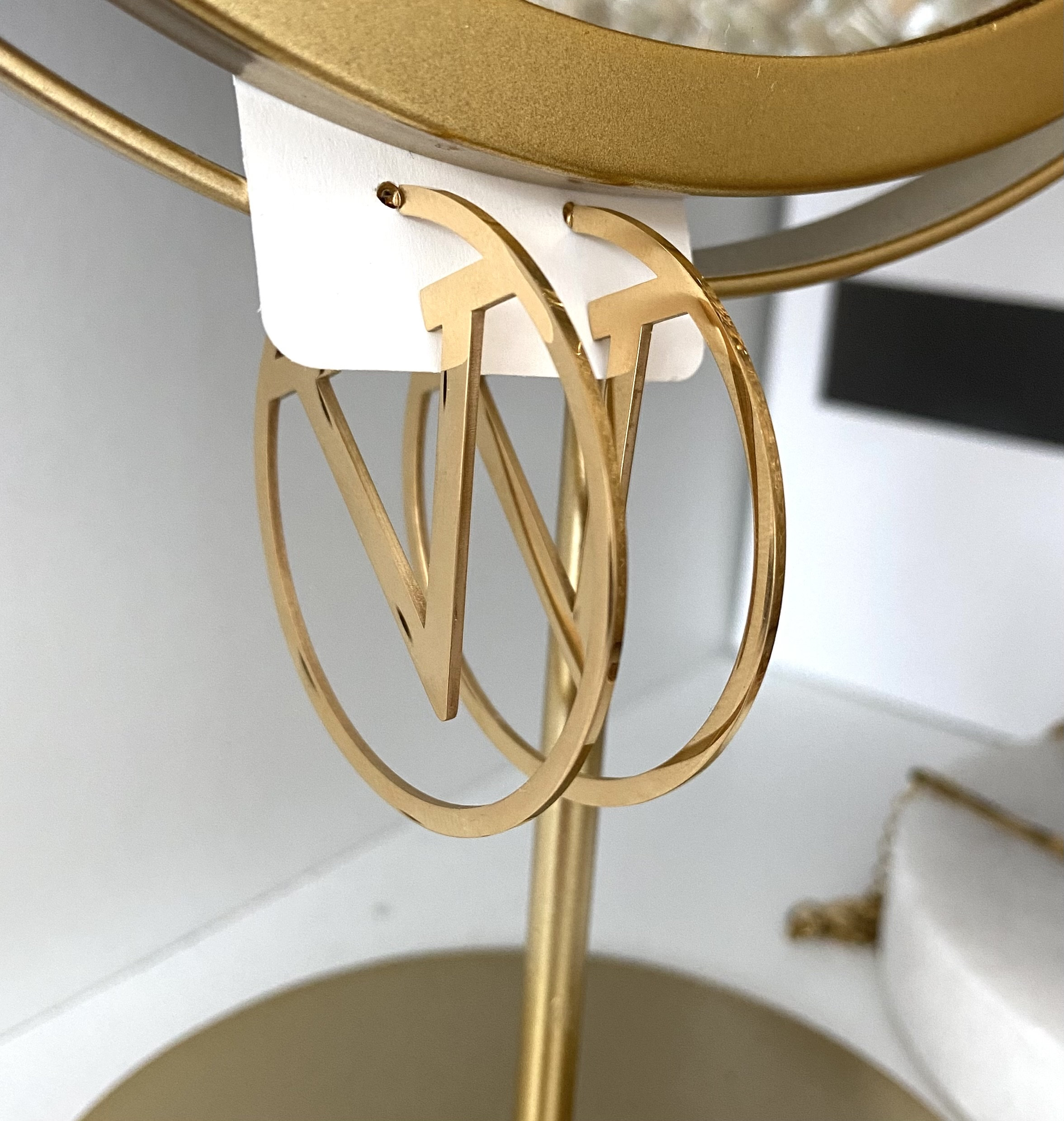 Lv hoop earrings Etsy Australia