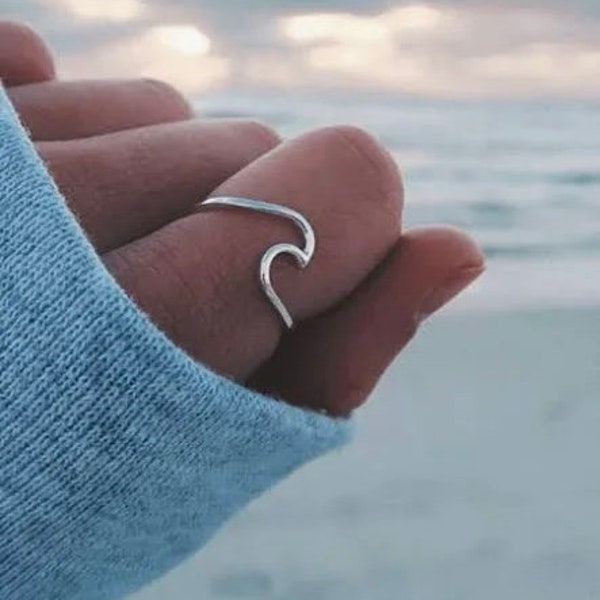 Wave Ring simple rings summer jewelry beach jewelry birthday gifts gifts for her stackable rings minimalist rings vacation jewelry affordabl