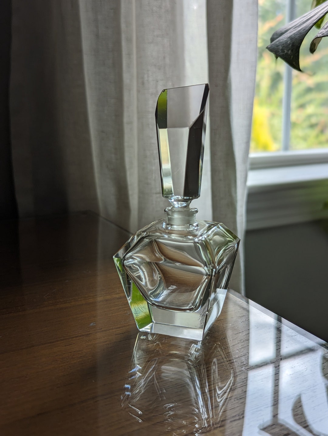 Crystal Perfume Bottle & Prism Dabber Stopper Essential Oil Etsy