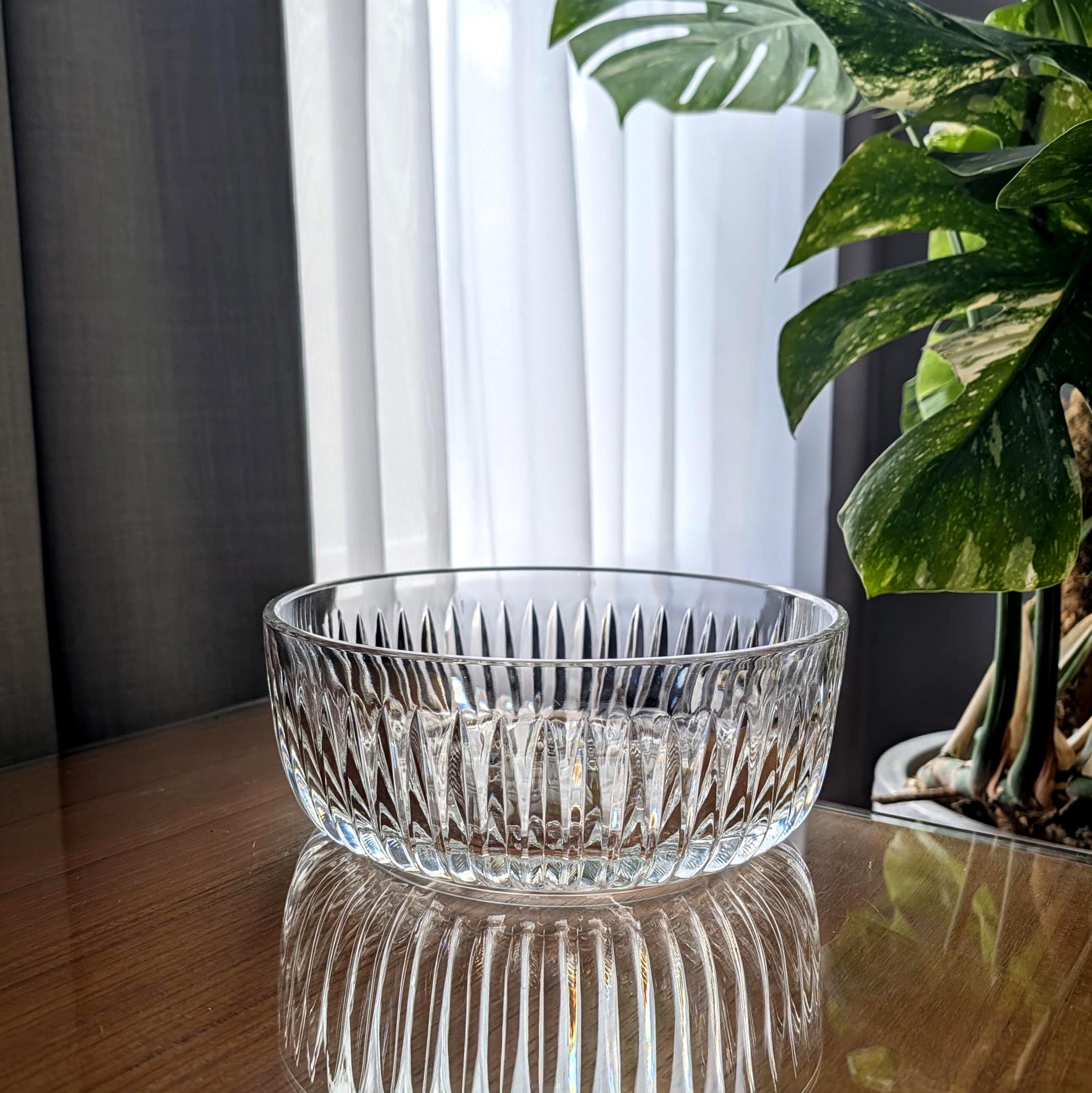 Vintage Crystal Rose Bowl - Etsy