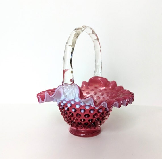 フェントン　ホブネイル　ホワイト　ラージフリルボウル Fenton Hobnail Bowl | eBay