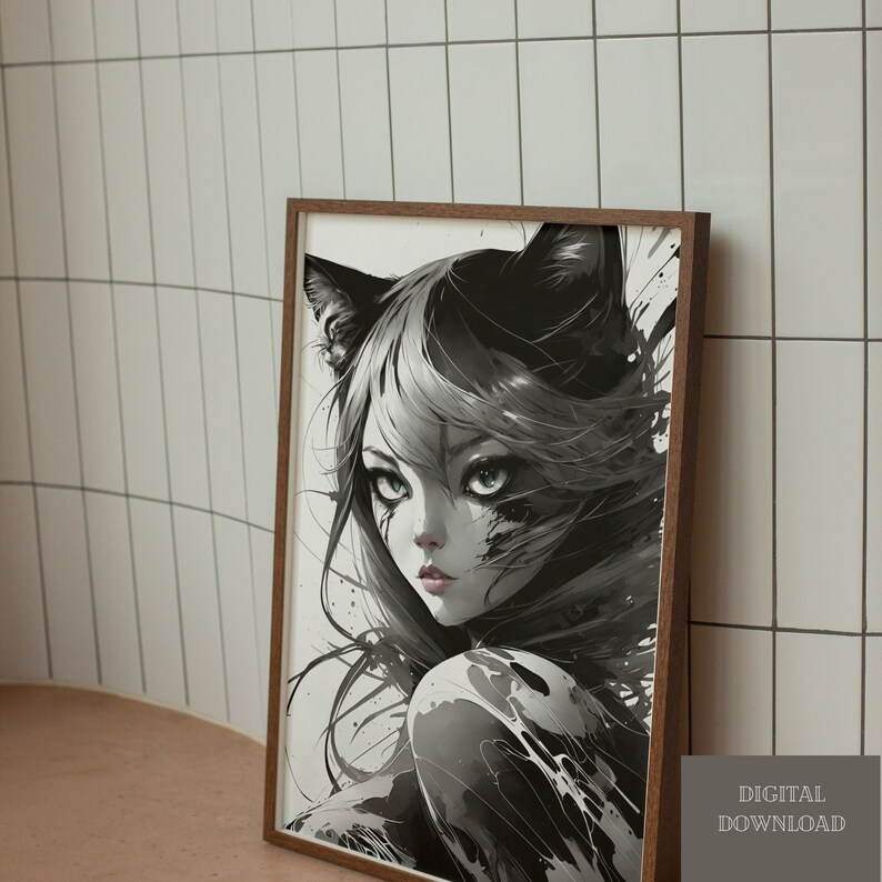 Digital Prints Wall Hangings for Anime Fans and Lovers of Etsy