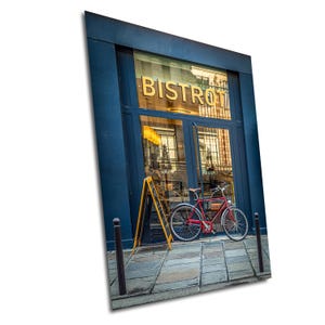 Paris Fotografie, Quiet Bistrot, Cafe im Louvre Bereich, Paris Wand Kunst, Leinwand Wand dekor Fotografie auf Leinwand