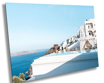 Impresión de Santorini, Grecia: Arte mural costero moderno - Impresión grande/Lienzo/Acrílico/Metal