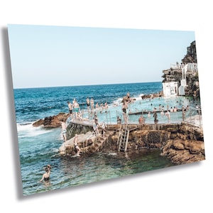 Bronte baths, outdoor swimming pool, coastal wall art photography on Large print/canvas/acrylic/metal