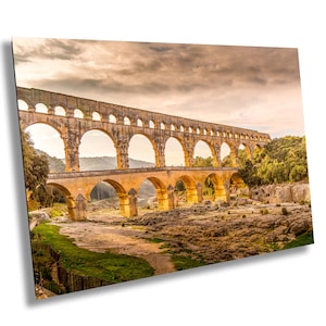 Pont du Gard Art Print: Roman Aqueduct, Provence France - Large Print/Canvas/Acrylic/Metal