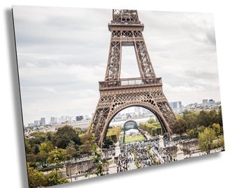 Eiffel Tower Paris Print: France Travel Photography on Canvas/Acrylic/Metal