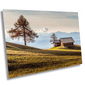 Farmhouse in Alpe di Suisi, Dolomites, Italy Print, Mountain Photography on Large Print/Canvas/Acrylic/Metal