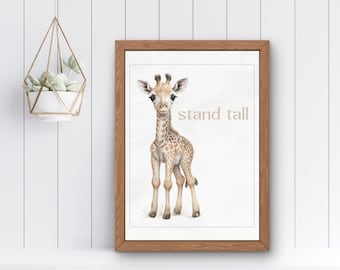 Giraffe Wall Art, INSTANT DOWNLOAD, Quote Art Printable, Childrens Room Art, Printable Book Art, Kids Wall Art, Wall Art for Nursery