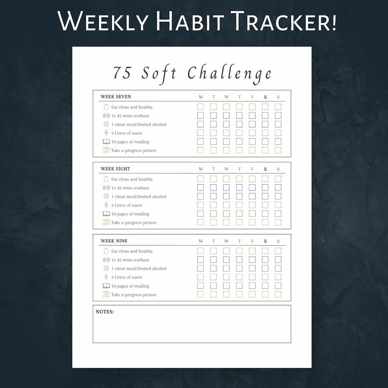 75 Soft Challenge Printable 75 Day Soft Challenge Printable Habit 75 Soft Challenge Printable 75 Day Soft Challenge Printable Habit