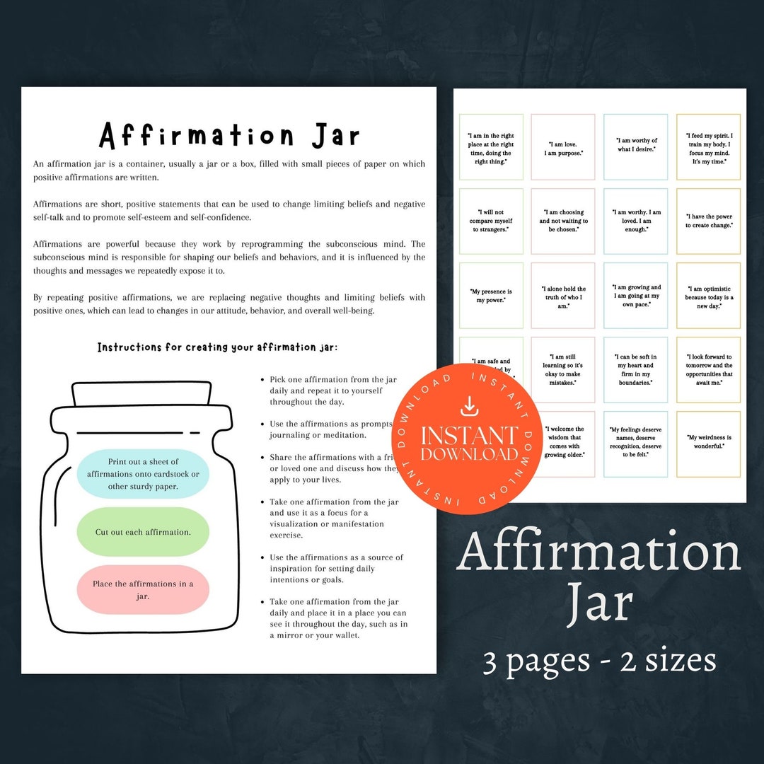 Affirmations Jar DOWNLOAD Affirmation Jar Words Affirmation Jar Affirmations Jar DOWNLOAD Affirmation Jar Words Affirmation Jar