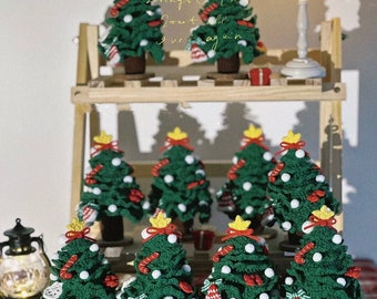 Arbre de Noël, Arbre de Noël au crochet, Fleur au crochet, Cadeau de Noël, Décor de Noël, Décoration de la maison de Noël, Ornements de Noël