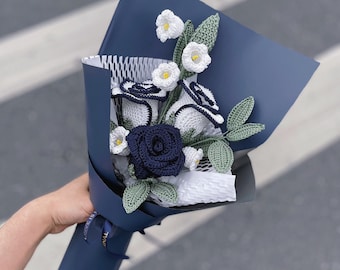 Crochet Flowers|Crochet Lily of the Valley|Father's Day Gift|Crochet Flower Bouquet|Finished Rose|Graduation Flower|Girlfriend Gifts|Flowers