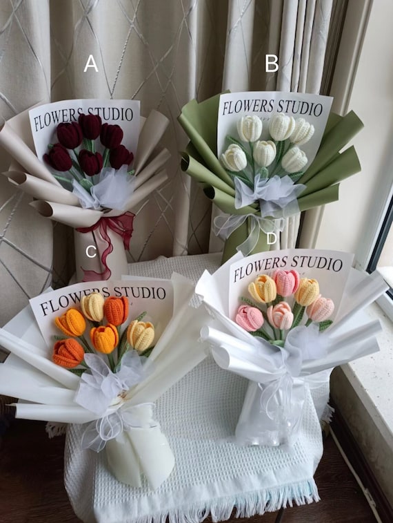 Graduation Gift Flowers|Crochet Flower|Crochet Flower Bouquet|Handmade Knitted Flowers|Crochet Gift Idea|Mother Day