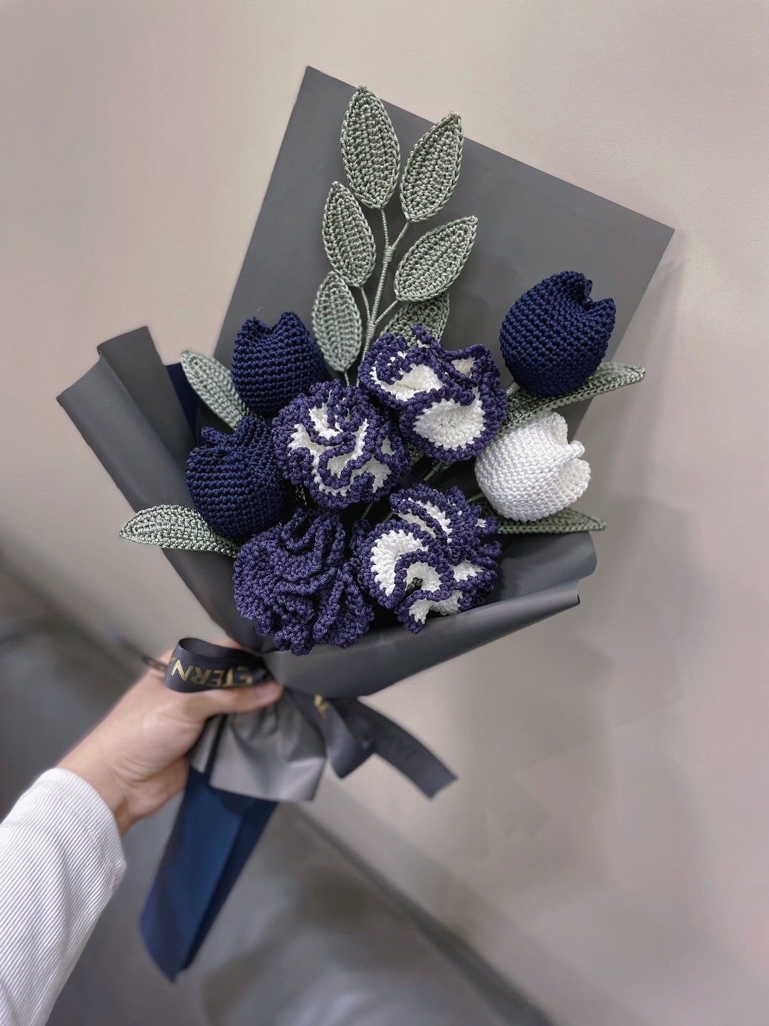 男性用かぎ針編みの花|父の日ギフト|かぎ針編みのカーネーション