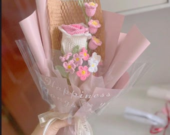 Crochet Flowers, Christmas Gift, Handmade Crochet Flowers, Birthday Gift,Finished Product, Girlfriend, Mom, Wife, Gift For Her