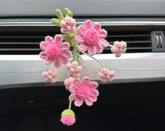 Handmade Flower Car Air Vent Clip: Boho Car Decor