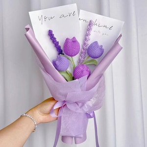 Häkelblumen, gehäkelte Blumenstrauß, Geburtstagsgeschenk, handgemachte Blumen, Geburtstagsgeschenk, Jubiläumsgeschenk, Housewarming Geschenk, handgemachtes Geschenk