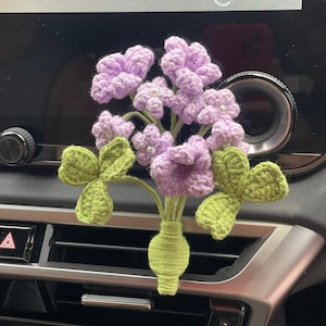 Clip per bocchetta dell&#39;aria per auto fatta a mano, clip per bocchetta dell&#39;aria per fiori, interni carini per accessori per auto per donne, accessori per auto Boho, decorazioni per auto, regalo di compleanno carino
