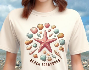 Beach Treasures Tee: Unisex Cotton Comfort Colors Shirt