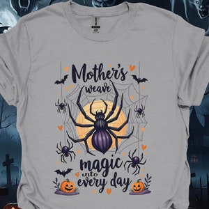 Mothers weave magic - Unisex Soft style tee, Perfect Mom Gift for Fall & Halloween Apparel.