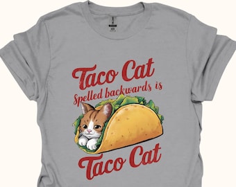 Funny Taco Cat T-Shirt: Soft Style Unisex Tee