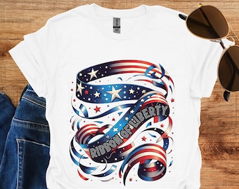 Independence Day Shirt, 'Ribbon of Liberty' tee shirt, 4th Of July Shirt, USA Shirt, Freedom Shirt, Patriotic shirt, Gift For Americans,