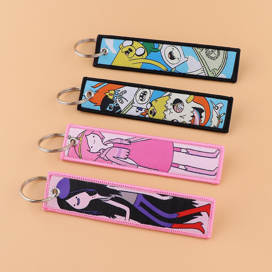 Adventure Time Keychain Tag Keychain Key Tag Keyring Ring Etsy