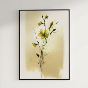 Botanischer Druck, botanischer Kunstdruck, botanisches Poster, digitaler Download, botanischer Kunstdruck, Pflanzendruck, Blumen
