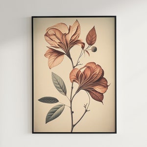 Botanischer Druck, botanischer Kunstdruck, botanisches Poster, digitaler Download, botanischer Kunstdruck, Pflanzendruck, Blumen