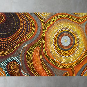 Australian Style Art Print, Digital Download, Traditional Australian Wall Art, Contemporary Art, Modern Art, Abstract Art