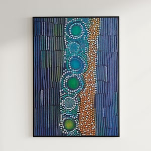 Australian Style Art Print, Digital Download, Traditional Australian Wall Art, Contemporary Art, Modern Art, Abstract Art