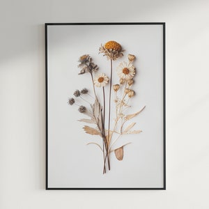 Botanischer Druck, botanischer Kunstdruck, botanisches Poster, digitaler Download, botanischer Kunstdruck, Pflanzendruck, getrocknete Blumen