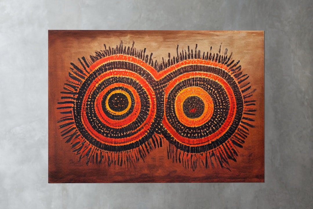 Aboriginal Art, Australian Style Art Print, Digital Download
